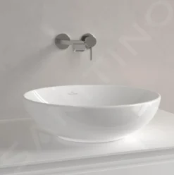 Villeroy & Boch Loop&Friends - Lavabo Da Appoggio, Diametro 420 Mm, Con Troppopieno, Bianco Alpino 4A460001 -Serie Rubinetti Negozio 0782a1411df1229e4575f656