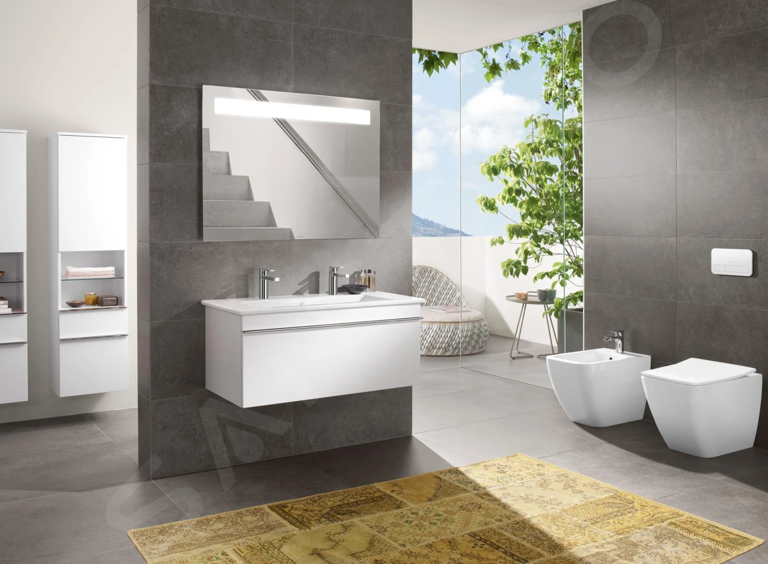 Villeroy & Boch Venticello - Lavabo Da Mobile 1000x500 Mm, Con Troppopieno, 2 Fori Per Miscelatore, Bianco Alpino 4104AK01 3 Villeroy & Boch Venticello - Lavabo Da Mobile 1000x500 Mm, Con Troppopieno, 2 Fori Per Miscelatore, Bianco Alpino 4104AK01 - immagine 3