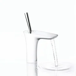 Hansgrohe PuraVida - Miscelatore Monocomando 110 Per Lavabo, Con Sistema Di Scarico, Bianco/cromato 15074400 -Serie Rubinetti Negozio 0b3620df775f29fc22a5f15f