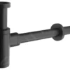 Sapho Sifoni - Sifone Per Lavabo 1 1/4, Scarico 32 Mm, Rotondo, Nero Opaco SI515