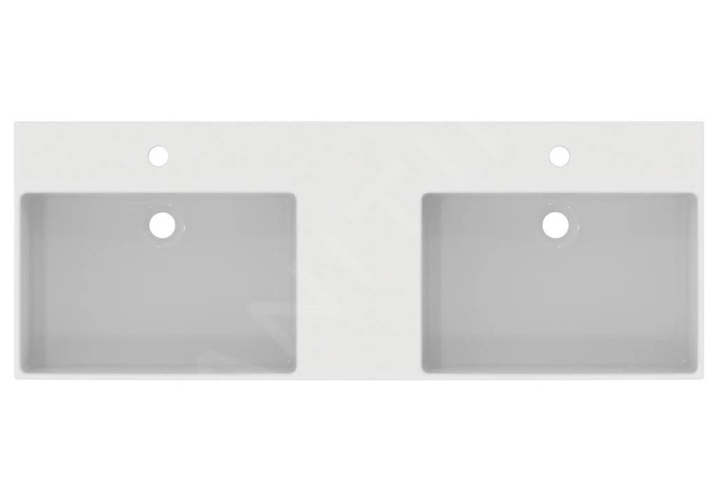 Ideal Standard Extra - Lavabo Doppio Da Appoggio 1200x450 Mm, Con Troppopieno, Fori Per Miscelatore, Bianco T391301 3 Ideal Standard Extra - Lavabo Doppio Da Appoggio 1200x450 Mm, Con Troppopieno, Fori Per Miscelatore, Bianco T391301 - immagine 3
