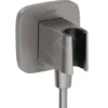 Hansgrohe Fixfit - Presa D&apos;acqua Con Supporto Per Doccetta, Cromo Nero Spazzolato 26887340