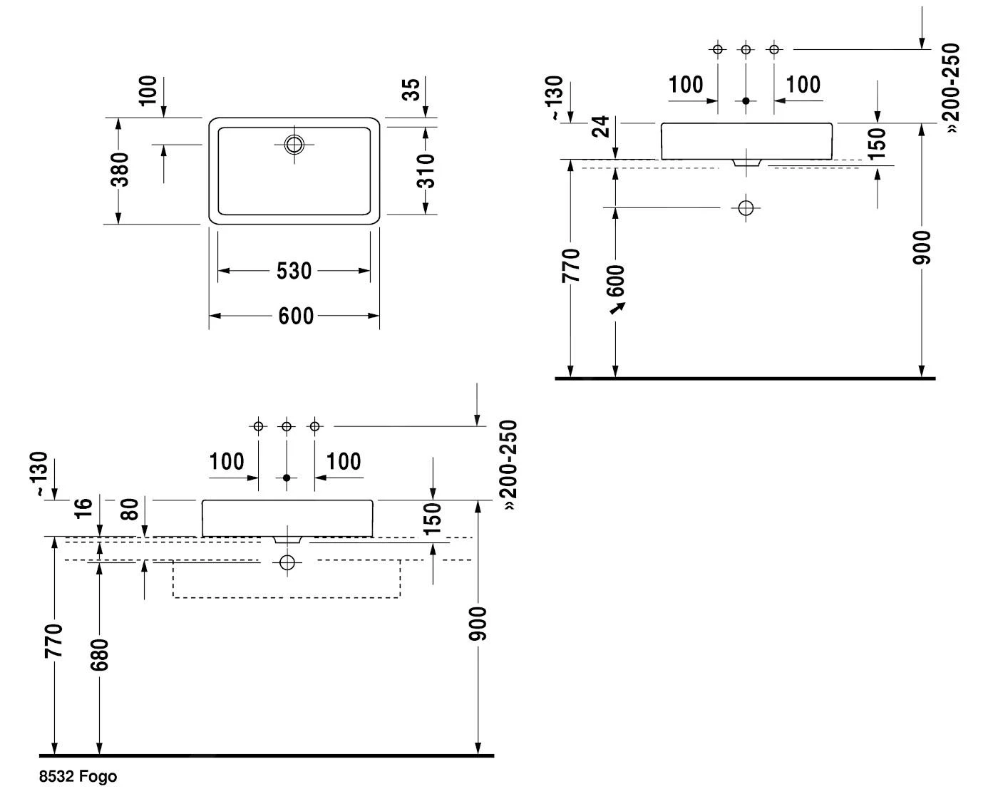 Duravit Vero - Lavabo Da Appoggio, 600x380 Mm, Bianco Alpino 0455600000 2 Duravit Vero - Lavabo Da Appoggio, 600x380 Mm, Bianco Alpino 0455600000 - immagine 2