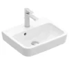 Villeroy & Boch O.novo - Lavamani 450x370 Mm, Con Troppopieno, Con Foro Per Miscelatore, Bianco Alpino 43444501