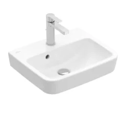Villeroy & Boch O.novo - Lavamani 450x370 Mm, Con Troppopieno, Con Foro Per Miscelatore, Bianco Alpino 43444501