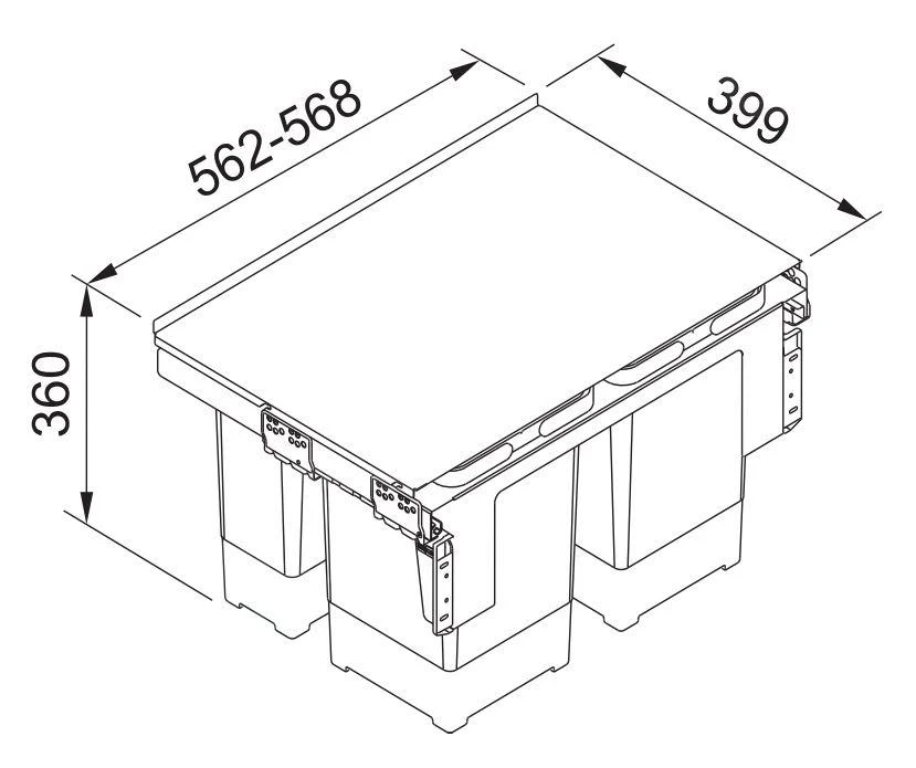 Franke Differenziatori - Cestino Portarifiuti Incorporato Garbo 60-4 121.0200.676 2 Franke Differenziatori - Cestino Portarifiuti Incorporato Garbo 60-4 121.0200.676 - immagine 2