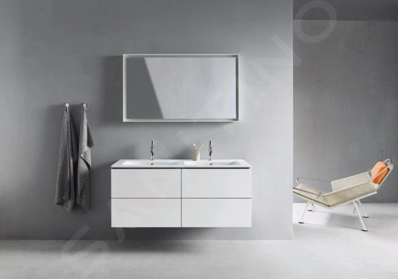 Duravit ME By Starck - Lavabo Doppio Da Mobile 1300x490 Mm, Con 2 Fori Per Miscelatore, Con WonderGliss, Bianco Alpino 23361300001 4 Duravit ME By Starck - Lavabo Doppio Da Mobile 1300x490 Mm, Con 2 Fori Per Miscelatore, Con WonderGliss, Bianco Alpino 23361300001 - immagine 4