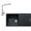 Franke Set - Set G135, Lavello In Fragranite BFG 611 E Miscelatore Samoa, Nero Spazzolato/cromo 114.0675.663