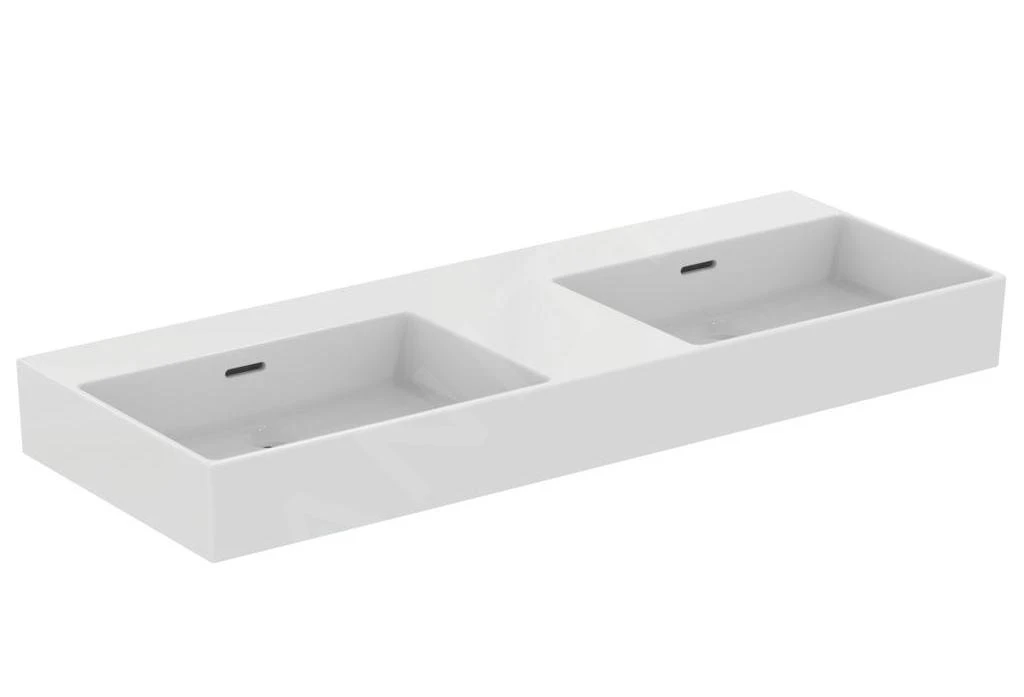 Ideal Standard Extra - Lavabo Doppio Da Appoggio 1200x450 Mm, Con Troppopieno, Senza Foro Per Miscelatore, Bianco T391501 1 Ideal Standard Extra - Lavabo Doppio Da Appoggio 1200x450 Mm, Con Troppopieno, Senza Foro Per Miscelatore, Bianco T391501