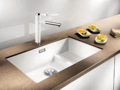 Blanco Linee S - Miscelatore Da Lavello Con Bocca Di Erogazione Estraibile, Bianco/cromo 518441 -Serie Rubinetti Negozio 1fb0f8aa1e1b0e796c389d37