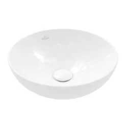 Villeroy & Boch Loop&Friends - Lavabo Da Appoggio, Diametro 420 Mm, Con Troppopieno, Bianco Alpino 4A460001