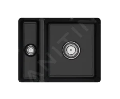 Villeroy & Boch Subway 60 - Lavello In Ceramica 55x44 Cm, CeramicPlus, Ebony 675801S5