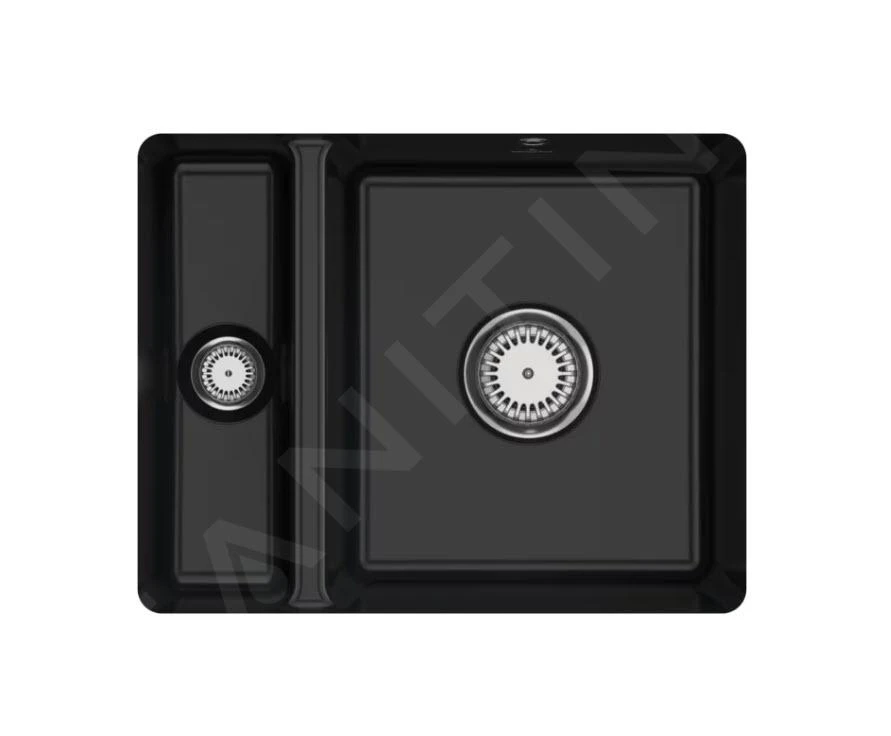 Villeroy & Boch Subway 60 - Lavello In Ceramica 55x44 Cm, CeramicPlus, Ebony 675801S5 1 Villeroy & Boch Subway 60 - Lavello In Ceramica 55x44 Cm, CeramicPlus, Ebony 675801S5