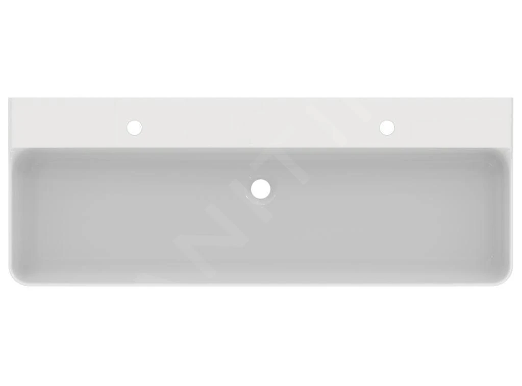 Ideal Standard Conca Ceram - Lavabo Doppio 1200x450 Mm, Senza Troppopieno, Fori Per Miscelatore, Bianco T380801 3 Ideal Standard Conca Ceram - Lavabo Doppio 1200x450 Mm, Senza Troppopieno, Fori Per Miscelatore, Bianco T380801 - immagine 3