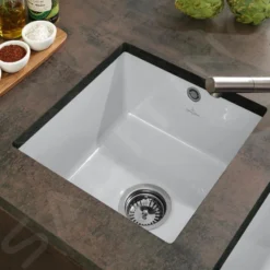 Villeroy & Boch Subway 50 - Lavello In Ceramica 44x44 Cm, CeramicPlus, Stone White 332501RW -Serie Rubinetti Negozio 22d8b934da4f5b212b661e07