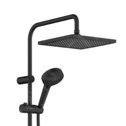 Hansgrohe Vernis Shape - Set Doccia E Vasca Da Bagno Termostatico Showerpipe 240, 2 Getti, Nero Opaco 26900670 -Serie Rubinetti Negozio 2577baf3040c605e6c83719c