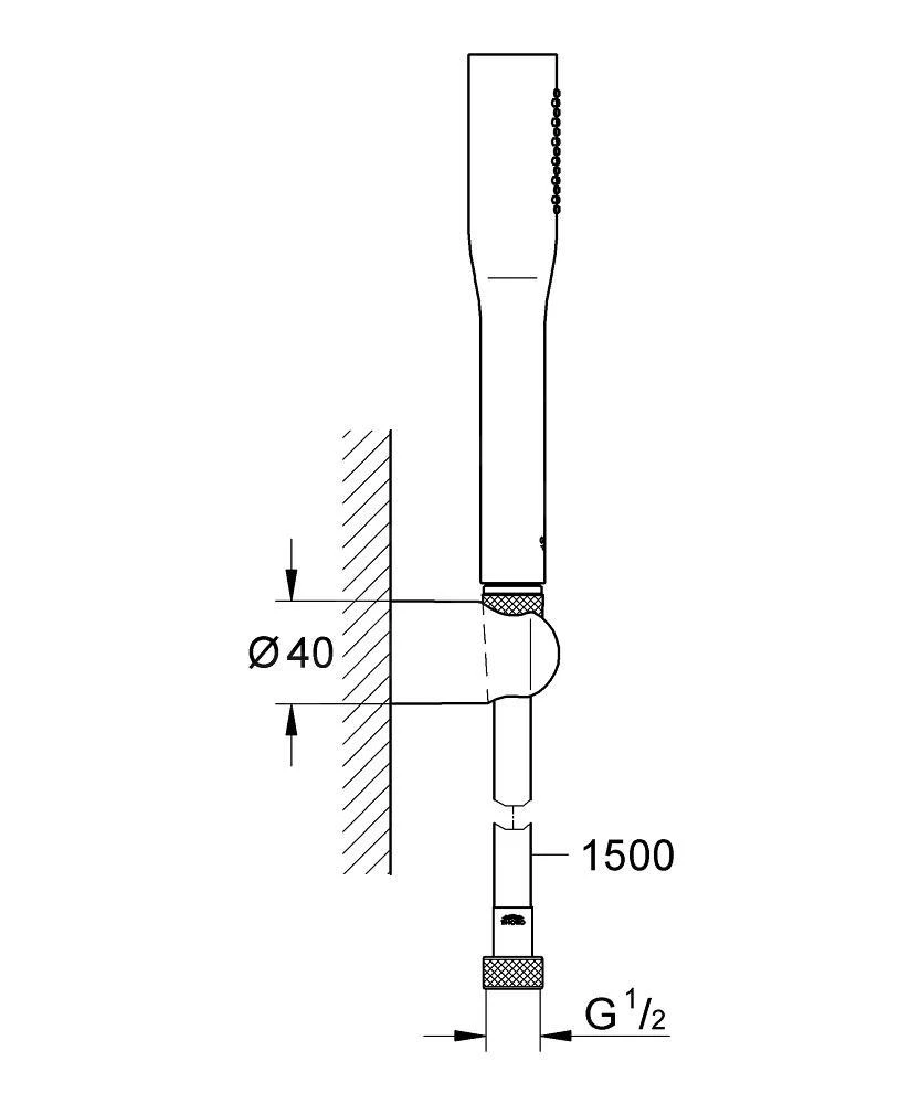 Grohe Vitalio Get Stick - Set Doccetta, Supporto E Flessibile, Cromo 27459000 2 Grohe Vitalio Get Stick - Set Doccetta, Supporto E Flessibile, Cromo 27459000 - immagine 2
