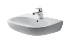 Duravit D-Code - Lavabo 600x460 Mm, Con 1 Foro Per Miscelatore, Bianco Alpino 23106000002