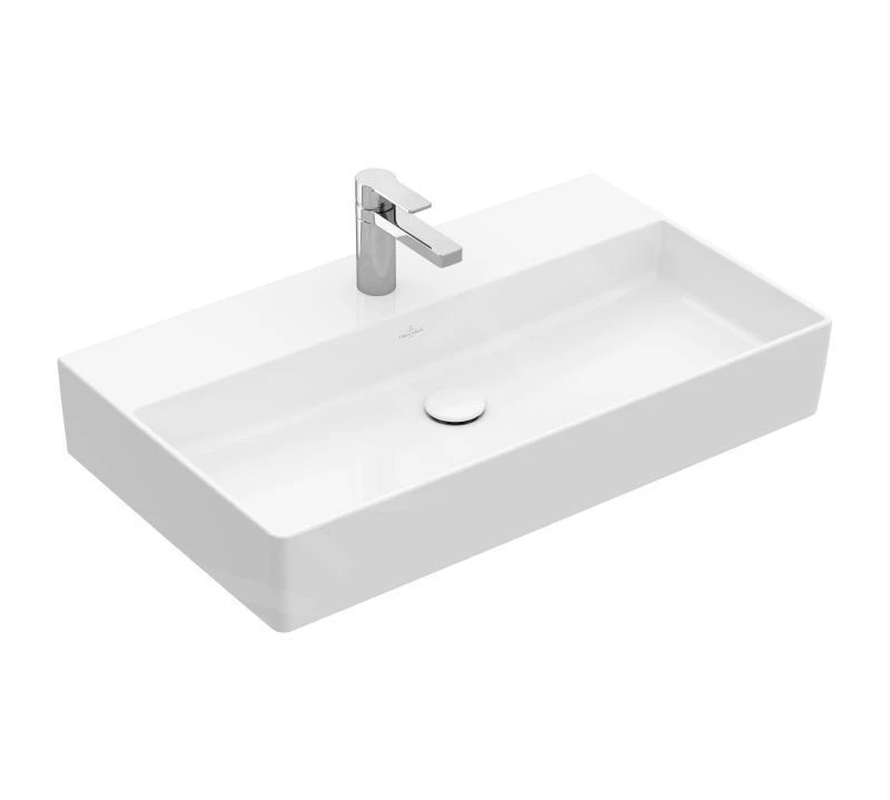 Villeroy & Boch Memento 2.0 - Lavabo Da Mobile 800x470 Mm, Senza Troppopieno, Con Foro Per Miscelatore, Bianco Alpino 4A228L01