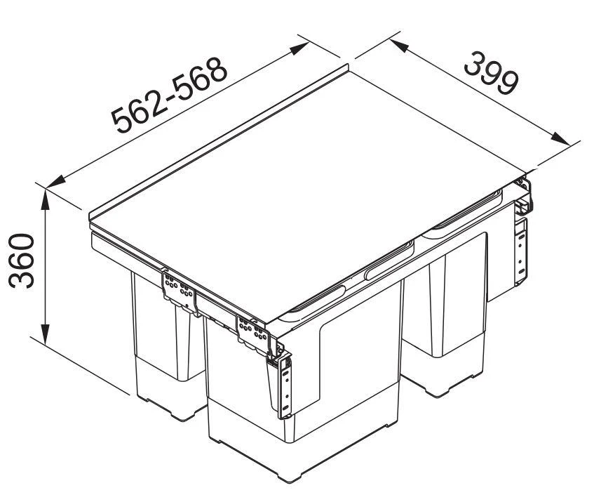 Franke Differenziatori - Cestino Rifiuti Incorporato Garbo 60-3 121.0200.680 2 Franke Differenziatori - Cestino Rifiuti Incorporato Garbo 60-3 121.0200.680 - immagine 2