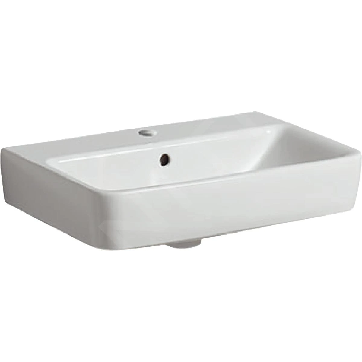 Geberit Selnova Compact - Lavabo 550x370 Mm, Con 1 Foro Per Miscelatore, Con Troppopieno, Bianco 501.509.00.1