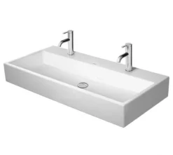 Duravit Vero Air - Lavabo Doppio Da Mobile 1000x470 Mm, Senza Troppopieno, Con Fori Per Miscelatore, Bianco 2350100072