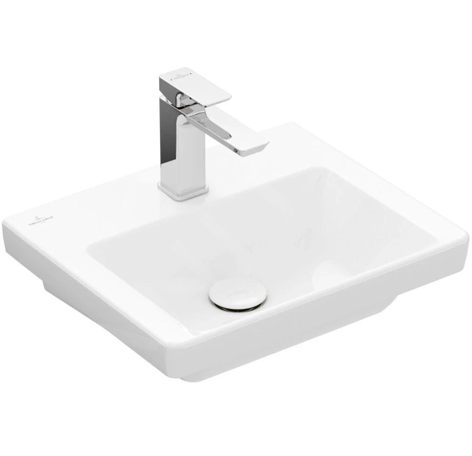 Villeroy & Boch Subway 3.0 - Lavamani Da Mobile 450x370 Mm, Senza Troppopieno, Foro Per Miscelatore, CeramicPlus, Stone White 4370FLRW 1 Villeroy & Boch Subway 3.0 - Lavamani Da Mobile 450x370 Mm, Senza Troppopieno, Foro Per Miscelatore, CeramicPlus, Stone White 4370FLRW