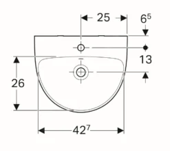 Geberit Selnova - Lavamani 500x410 Mm, Con 1 Foro Per Miscelatore, Con Troppopieno, Bianco 500.295.01.1 -Serie Rubinetti Negozio 3cdd7c97425d13d24eddd9de