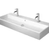 Duravit Vero Air - Lavabo Doppio Da Mobile 1200x470 Mm, Con Troppopieno, Con Fori Per Miscelatore, WonderGliss, Bianco 23501200261