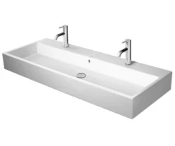 Duravit Vero Air - Lavabo Doppio Da Mobile 1200x470 Mm, Con Troppopieno, Con Fori Per Miscelatore, WonderGliss, Bianco 23501200261