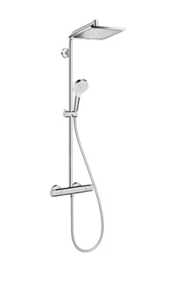 Hansgrohe Crometta - Set Doccia Termostatico E 240 Showerpipe, EcoSmart 9 L/min, Cromato 27281000