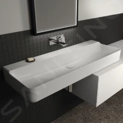 Ideal Standard Conca Ceram - Lavabo Doppio 1200x450 Mm, Senza Troppopieno, Senza Foro Per Miscelatore, Bianco T380901 -Serie Rubinetti Negozio 42f4b2c92d0dd6770d10508a