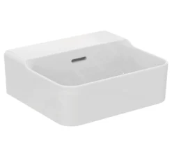 Ideal Standard Conca Ceram - Lavamani 400x350 Mm, Con Troppopieno, Senza Foro Per Miscelatore, Bianco T381101