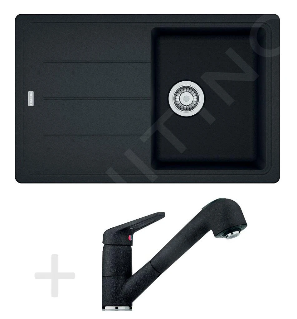 Franke Set - Set Da Cucina G57, Lavello In Granito BFG 611-78, Onice + Miscelatore FC 9547, Onice 114.0323.914 1 Franke Set - Set Da Cucina G57, Lavello In Granito BFG 611-78, Onice + Miscelatore FC 9547, Onice 114.0323.914