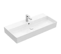Villeroy & Boch Memento 2.0 - Lavabo 1000x470 Mm, Con Troppopieno, Con Foro Per Miscelatore, CeramicPlus, Bianco Alpino 4A22A5R1