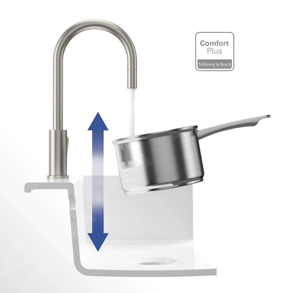 Villeroy & Boch Umbrella - Miscelatore Da Lavello Con Bocca Di Erogazione Estraibile, Color Oro 92540003 4 Villeroy & Boch Umbrella - Miscelatore Da Lavello Con Bocca Di Erogazione Estraibile, Color Oro 92540003 - immagine 4