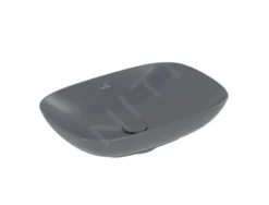 Villeroy & Boch Loop&Friends - Lavabo Da Appoggio, 560x380 Mm, Con Troppopieno, CeramicPlus, Graphite 4A4900i4