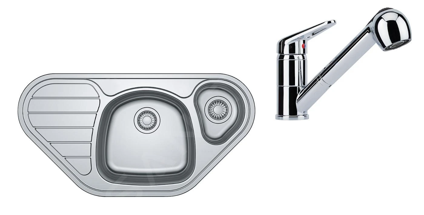 Franke Set - Set N81, Lavello Ad Angolo In Acciaio Inox SKX 651 E E Miscelatore FC 9547.031, Acciaio Inox/cromo 101.0618.836 1 Franke Set - Set N81, Lavello Ad Angolo In Acciaio Inox SKX 651 E E Miscelatore FC 9547.031, Acciaio Inox/cromo 101.0618.836