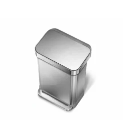 Simplehuman Pattumiere - Pattumiera Con Portasacchetti, 45 L, Acciaio Inox Spazzolato CW2024 -Serie Rubinetti Negozio 59a1a17af55f11624e4ed253
