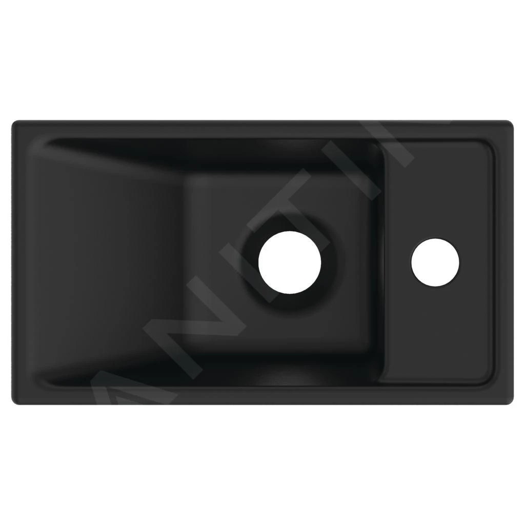 Ideal Standard Tempo - Lavamani 370x210 Mm, Senza Troppopieno, Foro Per Miscelatore A Dx, Nero E2112V3 3 Ideal Standard Tempo - Lavamani 370x210 Mm, Senza Troppopieno, Foro Per Miscelatore A Dx, Nero E2112V3 - immagine 3