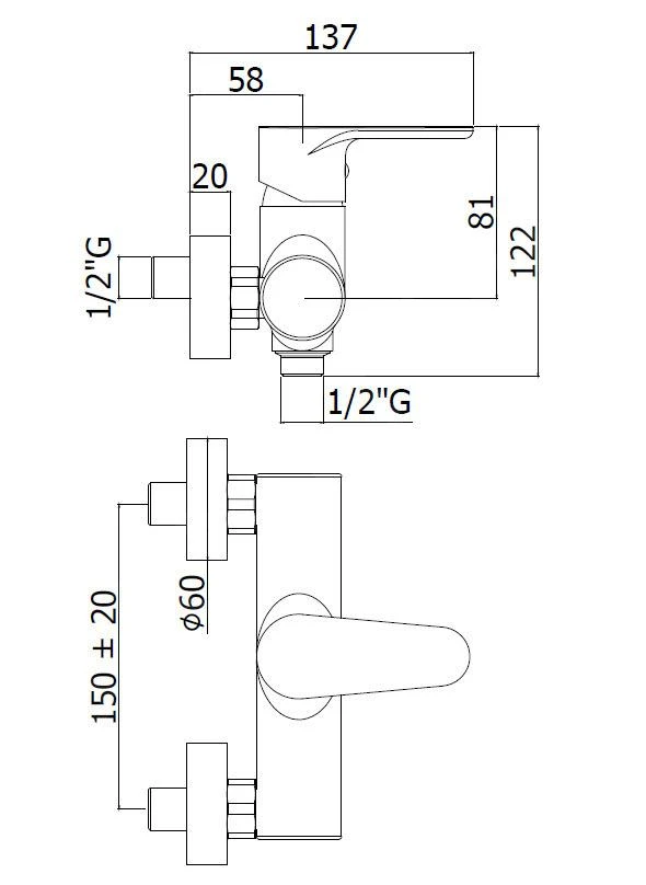 Paffoni Green - Miscelatore Doccia, Cromato GR168CR 2 Paffoni Green - Miscelatore Doccia, Cromato GR168CR - immagine 2