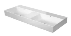 Duravit DuraSquare - Lavabo Doppio 1200x470 Mm, DuraCeram, Bianco Alpino 2353120070