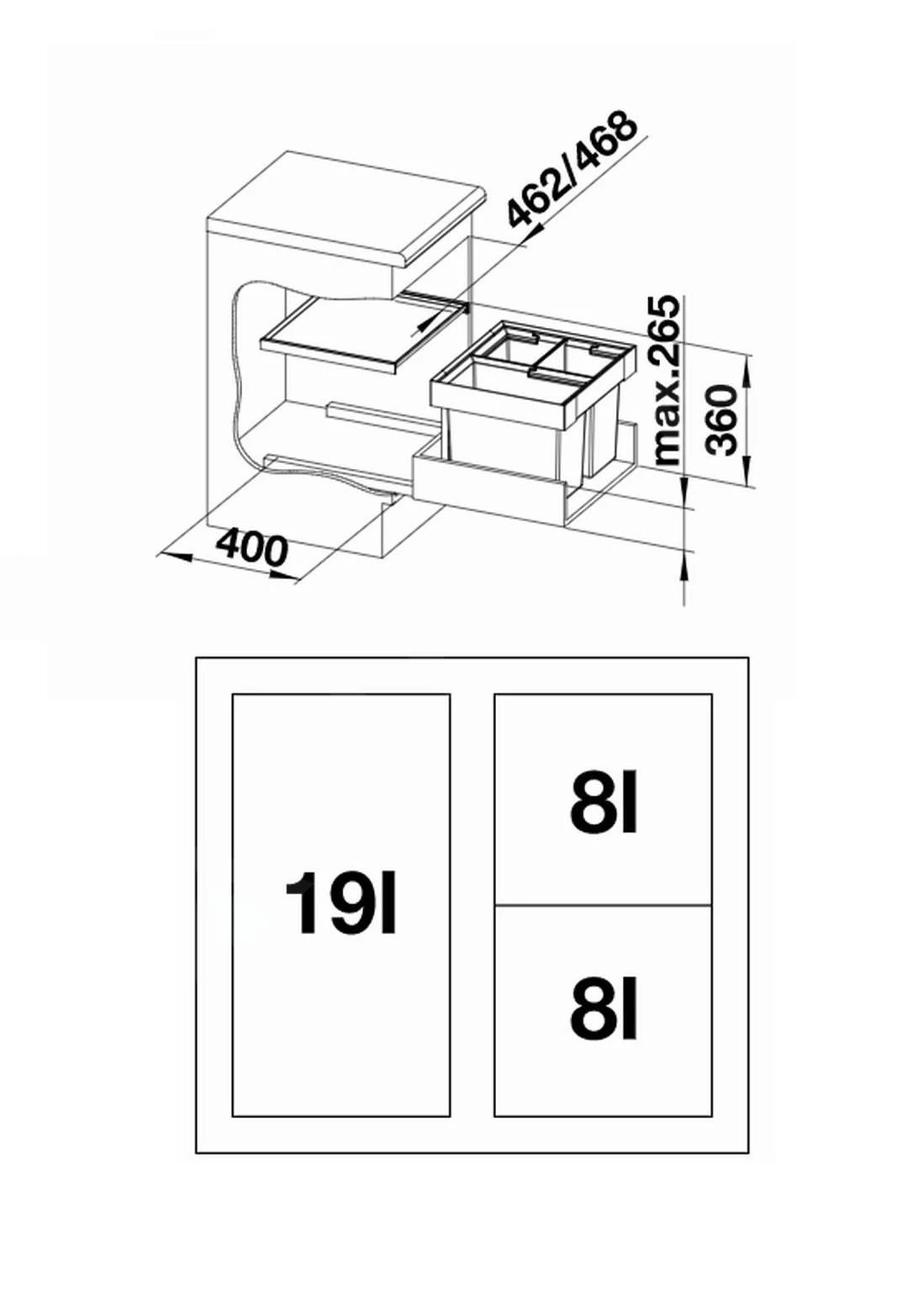 Blanco Flexon II - Pattumiera Ad Incasso, 35 L 521470 2 Blanco Flexon II - Pattumiera Ad Incasso, 35 L 521470 - immagine 2