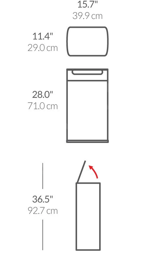 Simplehuman Pattumiere - Pattumiera 40 L, Touch-bar, Acciaio Inox Spazzolato CW2014 2 Simplehuman Pattumiere - Pattumiera 40 L, Touch-bar, Acciaio Inox Spazzolato CW2014 - immagine 2