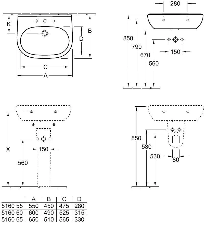 Villeroy & Boch O.novo - Colonna, Bianco - Colonna, Con Ceramicplus 526500R1 2 Villeroy & Boch O.novo - Colonna, Bianco - Colonna, Con Ceramicplus 526500R1 - immagine 2