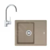 Franke Set - Set Da Cucina G54, Lavello In Fragranite BFG 611-62 E Miscelatore FC 650.031, Cashmere/cromo 114.0510.397