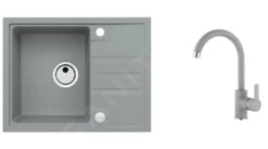 Alveus Set - Set Lavello Intermezzo 30 E Miscelatore Tonia, Concrete SETA360