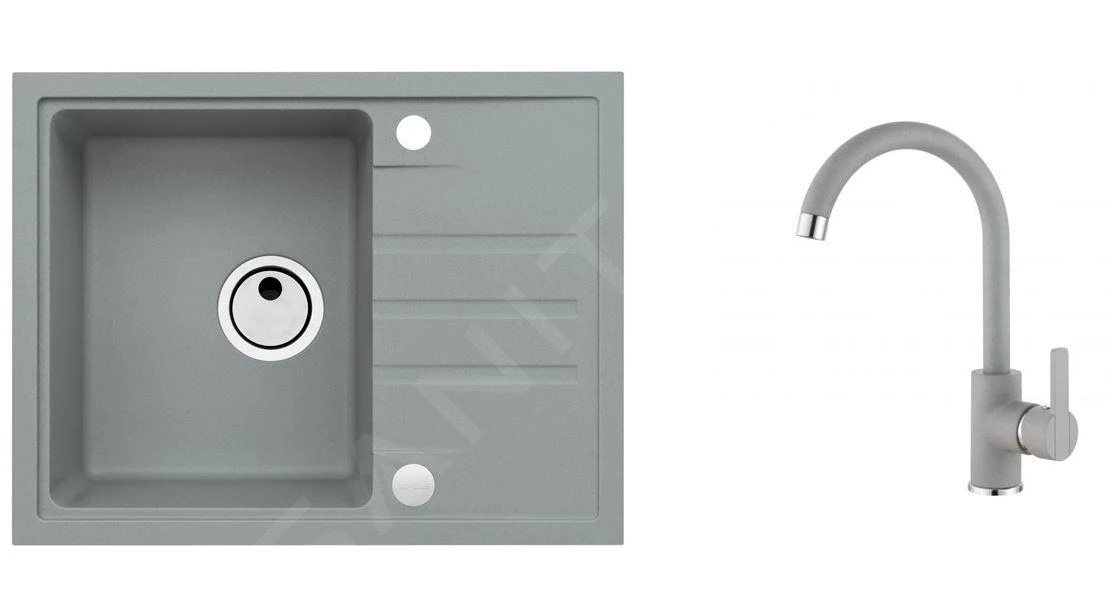 Alveus Set - Set Lavello Intermezzo 30 E Miscelatore Tonia, Concrete SETA360 1 Alveus Set - Set Lavello Intermezzo 30 E Miscelatore Tonia, Concrete SETA360