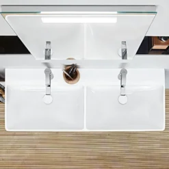 Villeroy & Boch Avento - Lavabo Doppio Da Mobile 1200x470 Mm, Con Troppopieno, 2 Fori Per Miscelatore, Bianco Alpino 4A23CK01 -Serie Rubinetti Negozio 778e11ef836be3da88f4caee