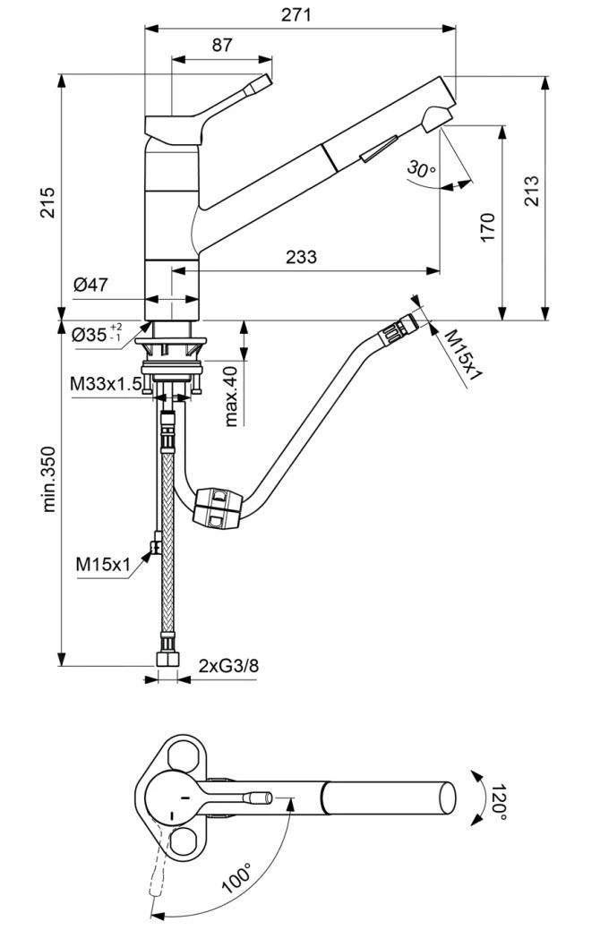 Ideal Standard Ceralook - Miscelatore Da Lavello Con Doccetta Estraibile, BlueStart, Cromo BC297AA 2 Ideal Standard Ceralook - Miscelatore Da Lavello Con Doccetta Estraibile, BlueStart, Cromo BC297AA - immagine 2
